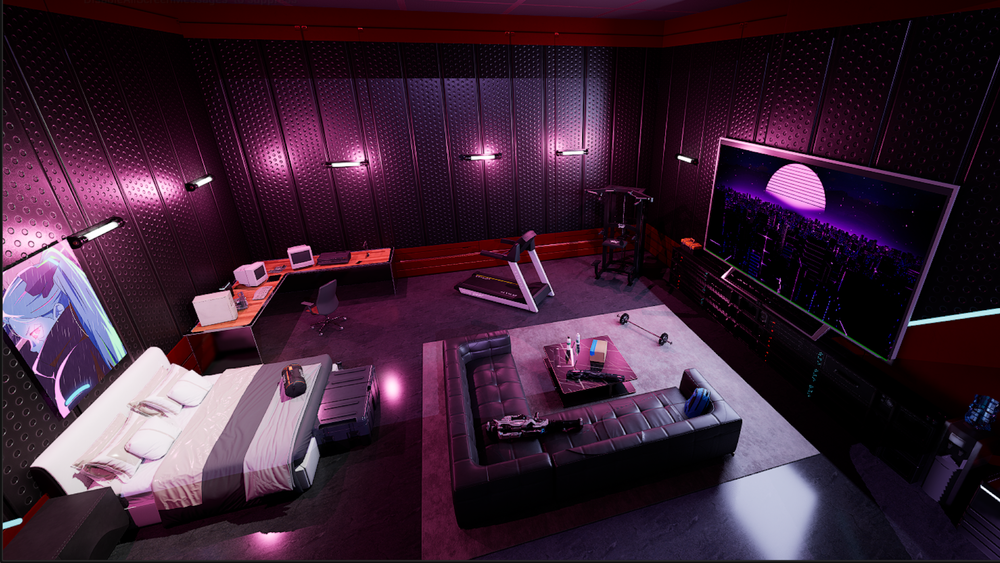 Cyberpunk Apartment View 1