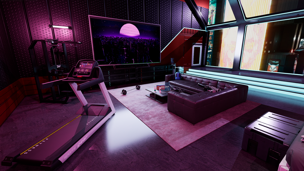 Cyberpunk Apartment View 2